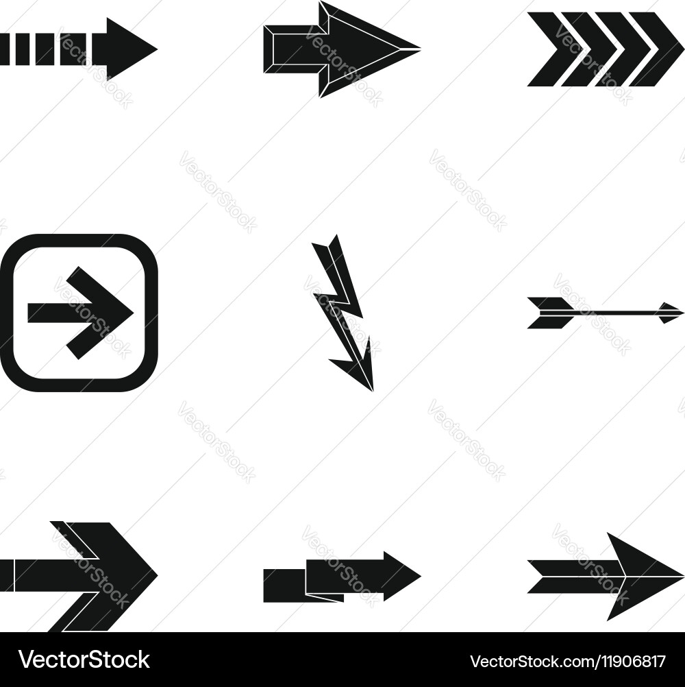 Cursor icons set simple style vector image