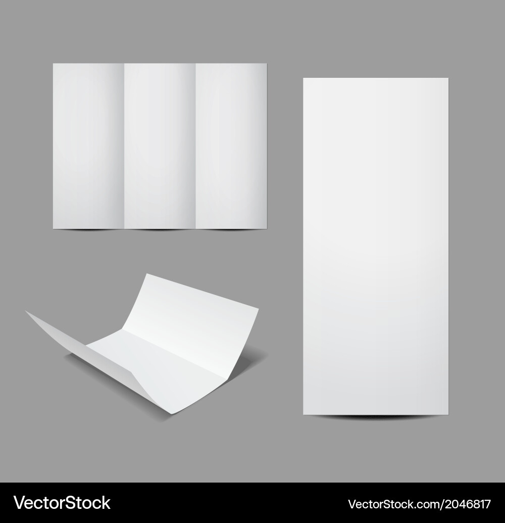 Empty leaflet or brochure design template vector image