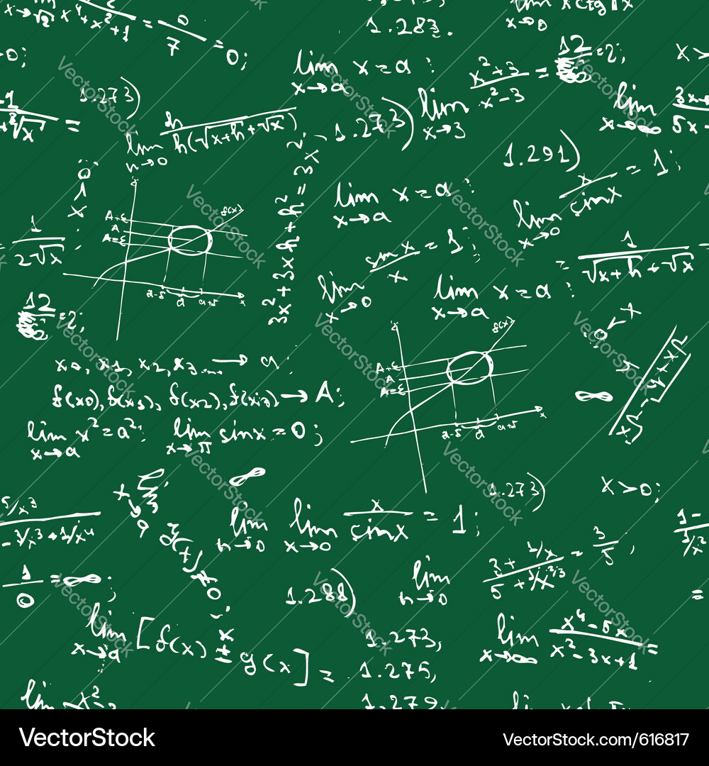 Math Formulas Blackboard Seamless Background Vector Image
