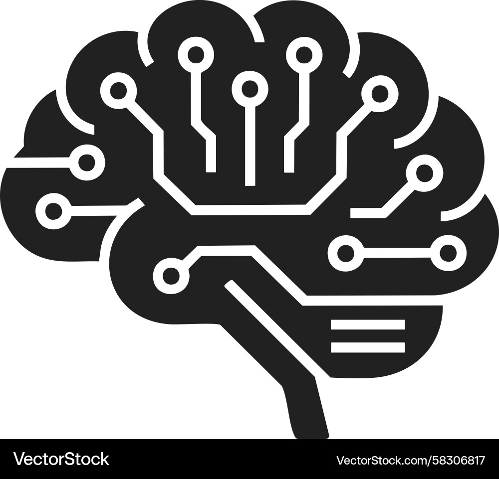 Neural Circuit Brain Concept Vector Image