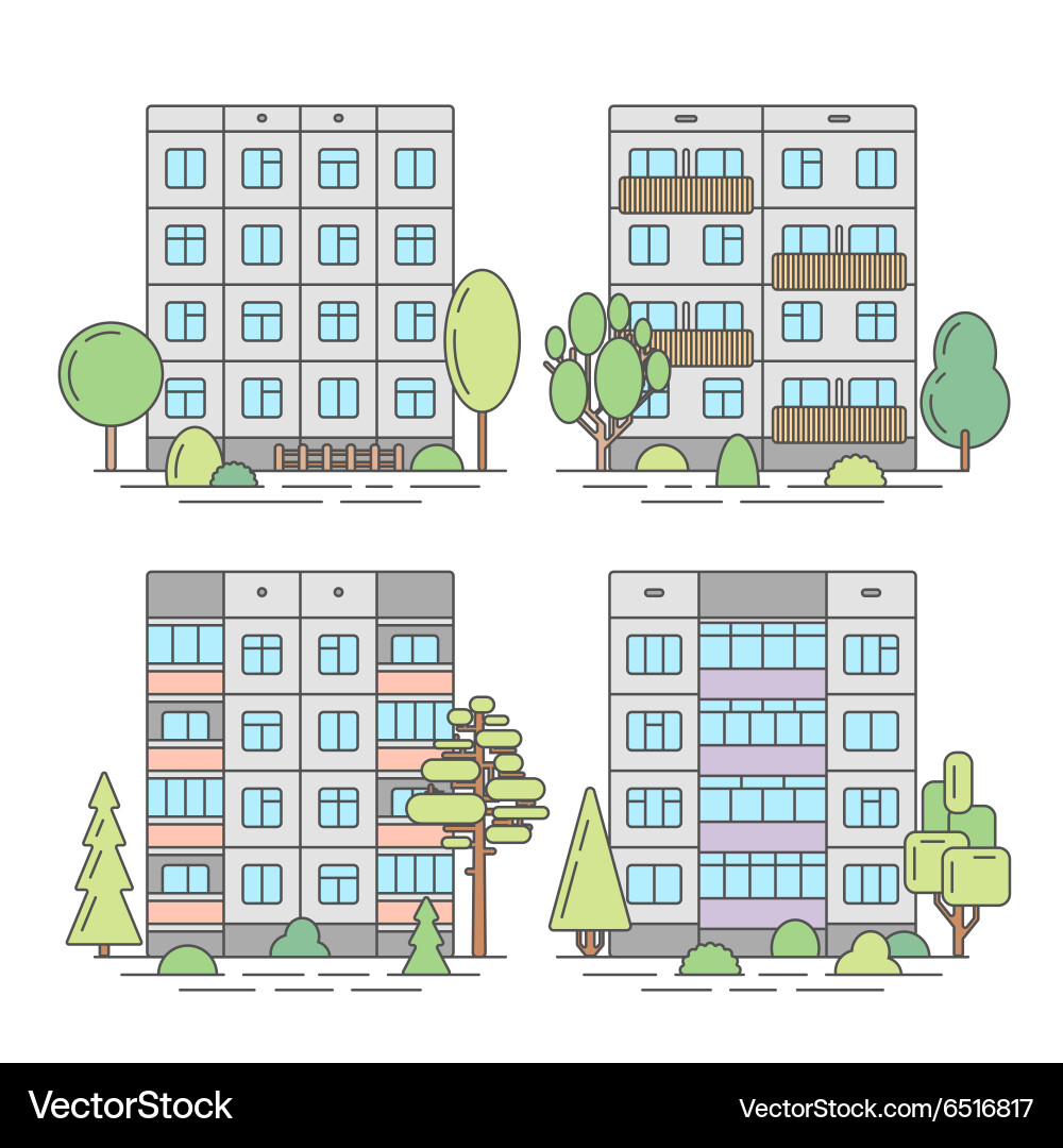 Panel linear color Vector Image