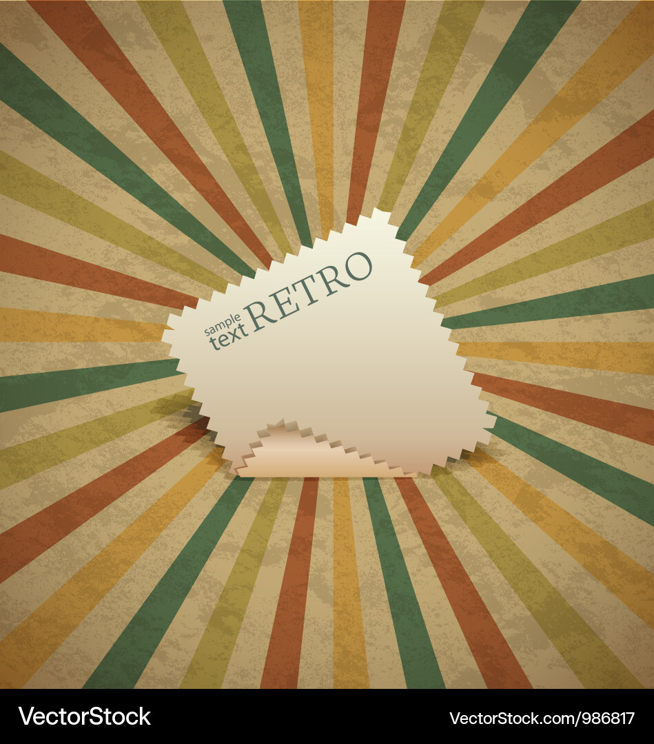 Retro Sunbeam Paper vector image