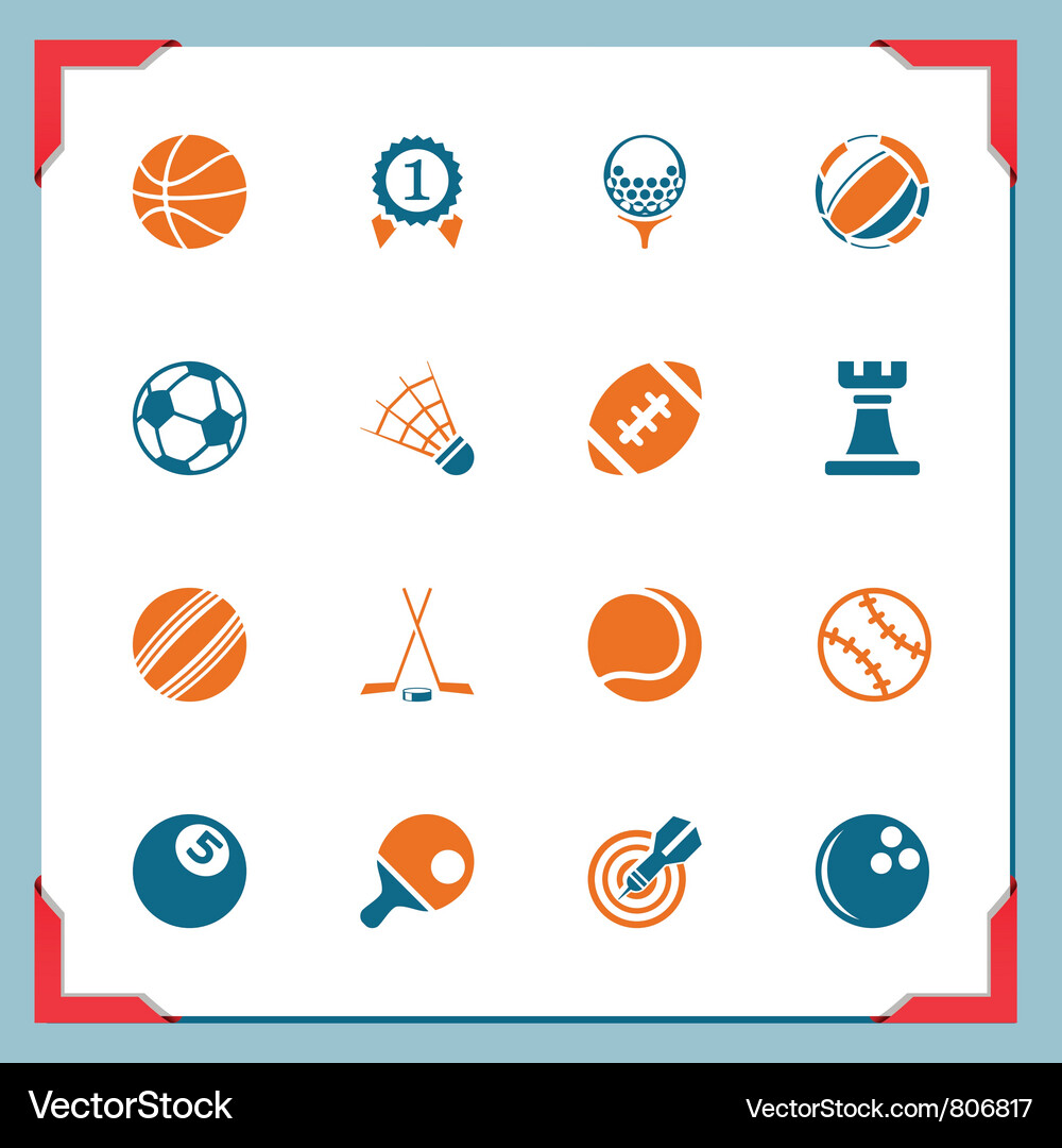 Sport Icon Set Vektorbild