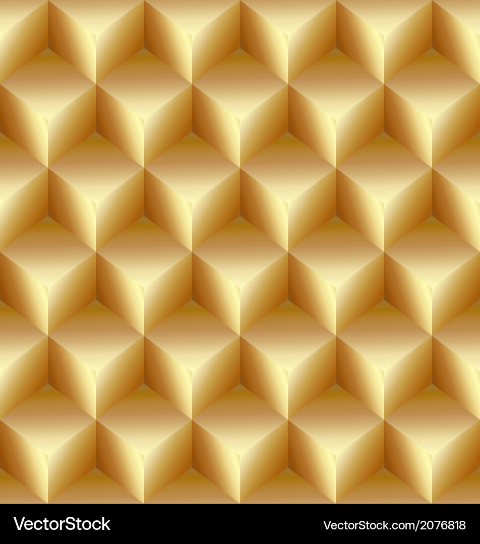 Abstract gold seamless pattern made from stacked Vector Image