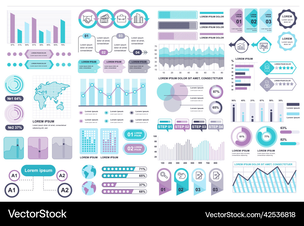 Data Visualization Elements vector image