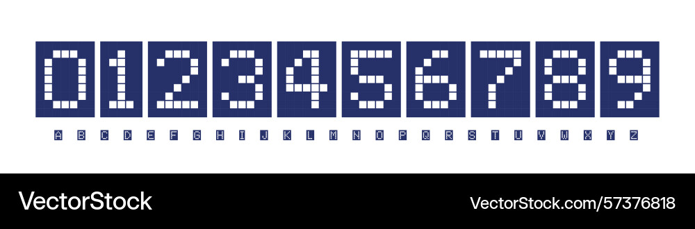 Font logo numbers numeric alphabet typography Font logo numbers numeric alphabet typography vector image