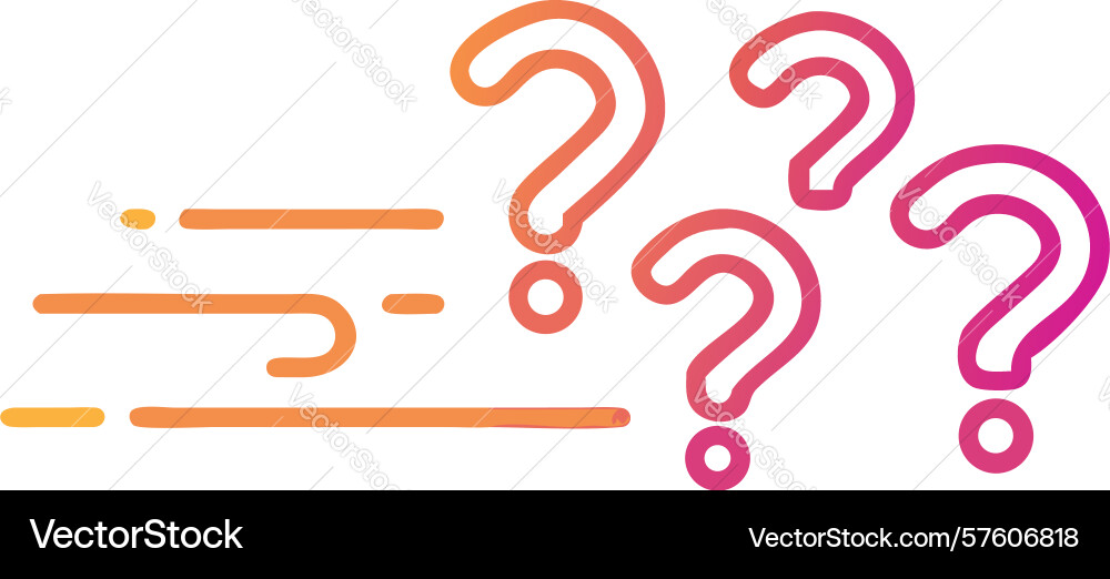 Multiple question marks for complex problems vector image