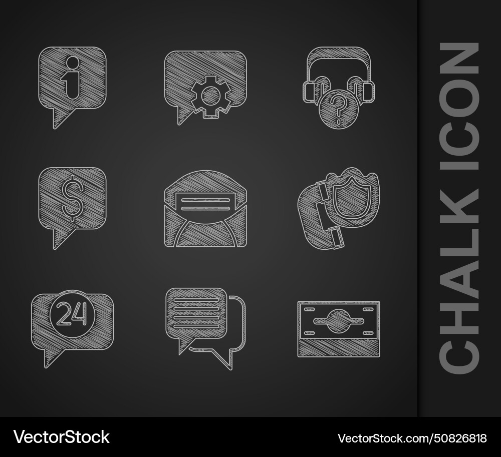 Set mail and e-mail speech bubble chat stacks Set mail and e-mail speech bubble chat stacks vector image