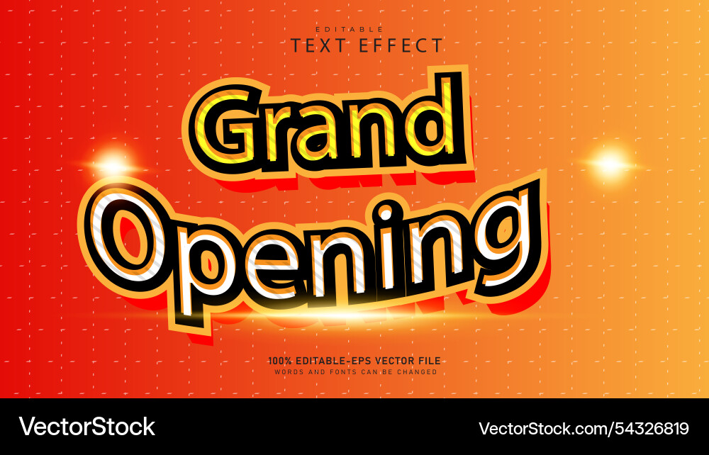 3d text effect editable 3d text effect editable vector image