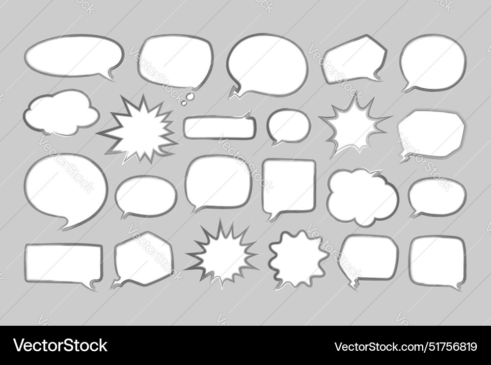 A set of dialog boxes clouds for comics A set of dialog boxes clouds for comics vector image