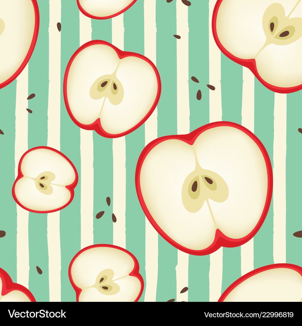 Apple Pattern Background vector image