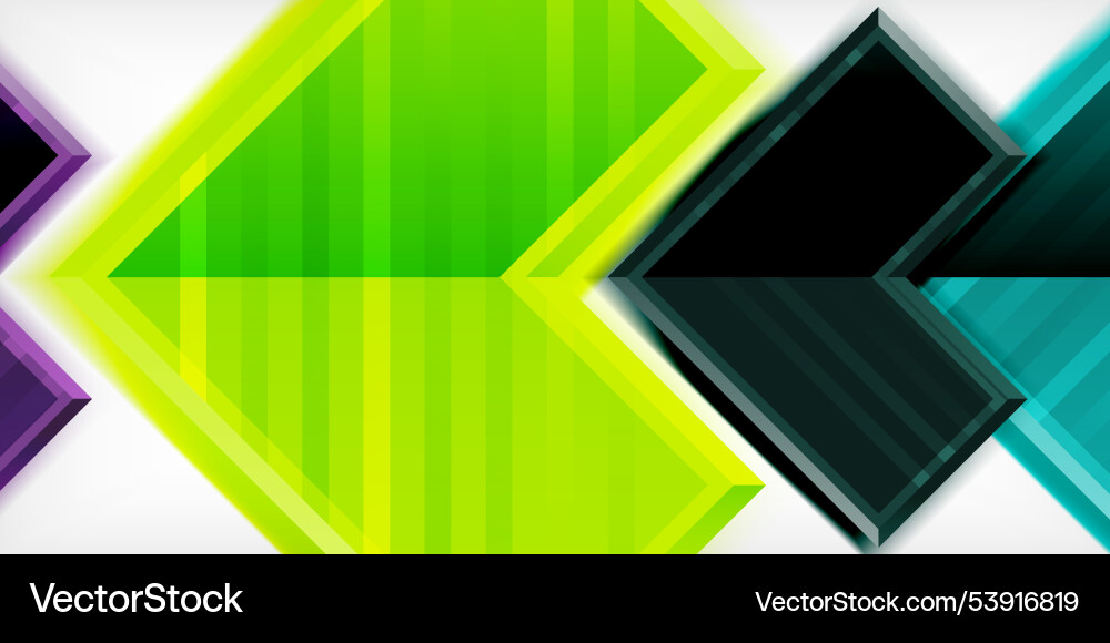 Arrow symbols created with 3d effects and line Vector Image