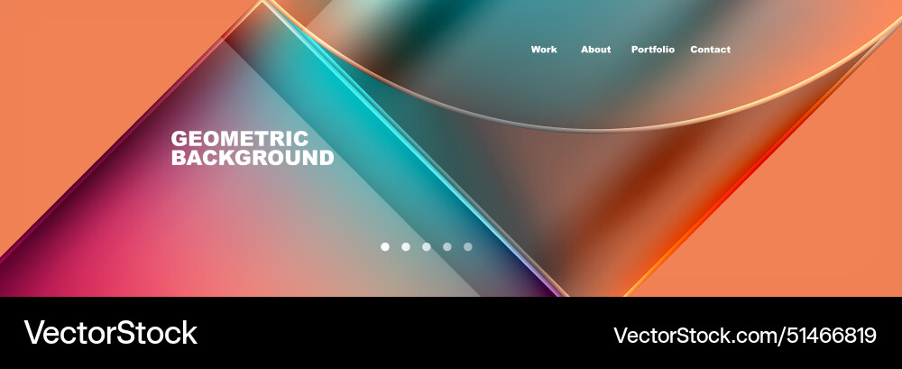 Circle triangle geometric web site page template Circle triangle geometric web site page template Vector Image
