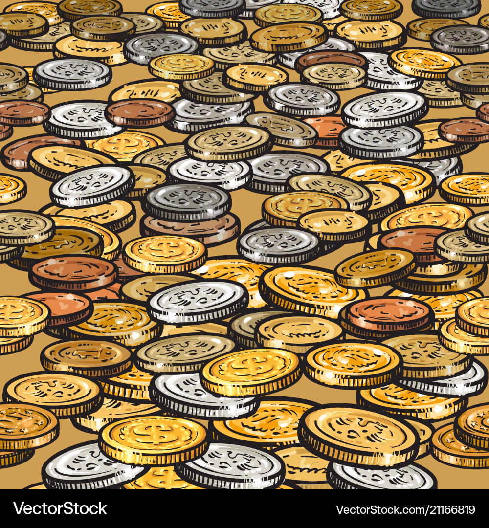 Coin Background - Metallic Currency Vector Image