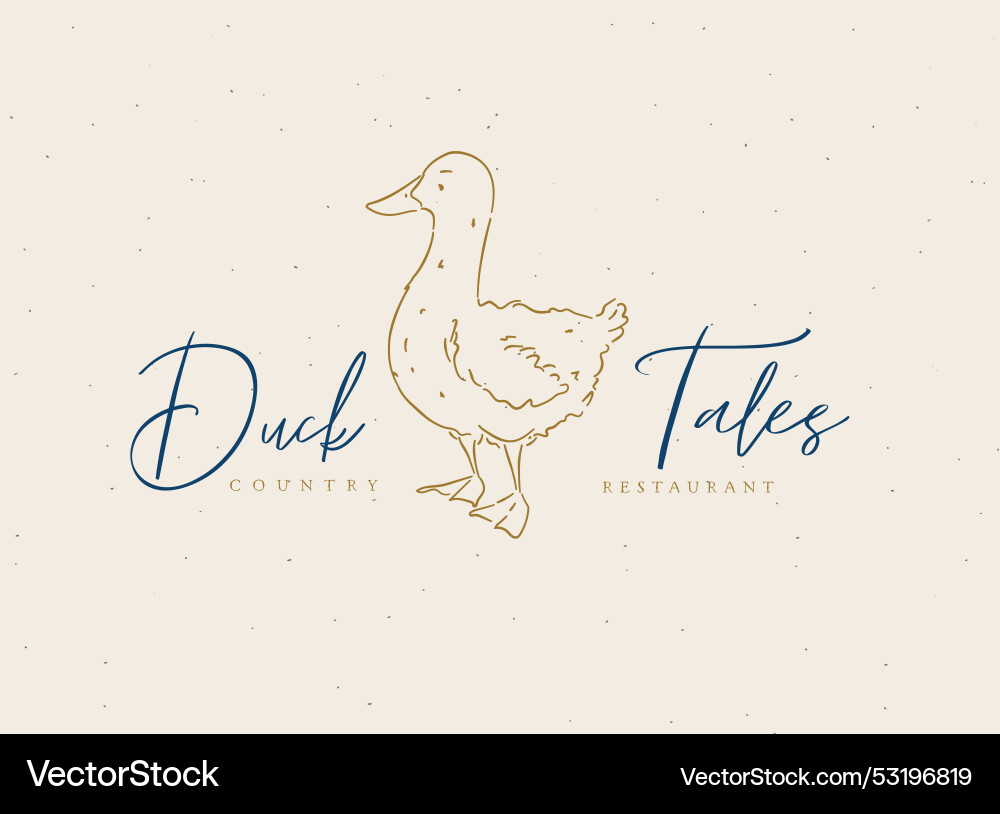 Duck Tales Land Restaurant Schild Duck Tales Land Restaurant Schild vektorbild
