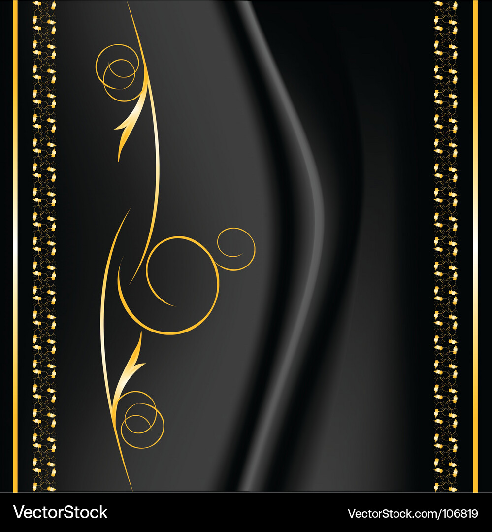 Elegant Golden Floral Pattern Vector Image