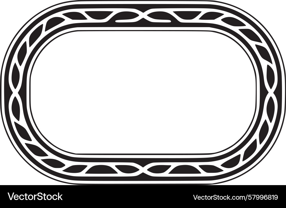 Elegant Oval Border Pattern Vector Image