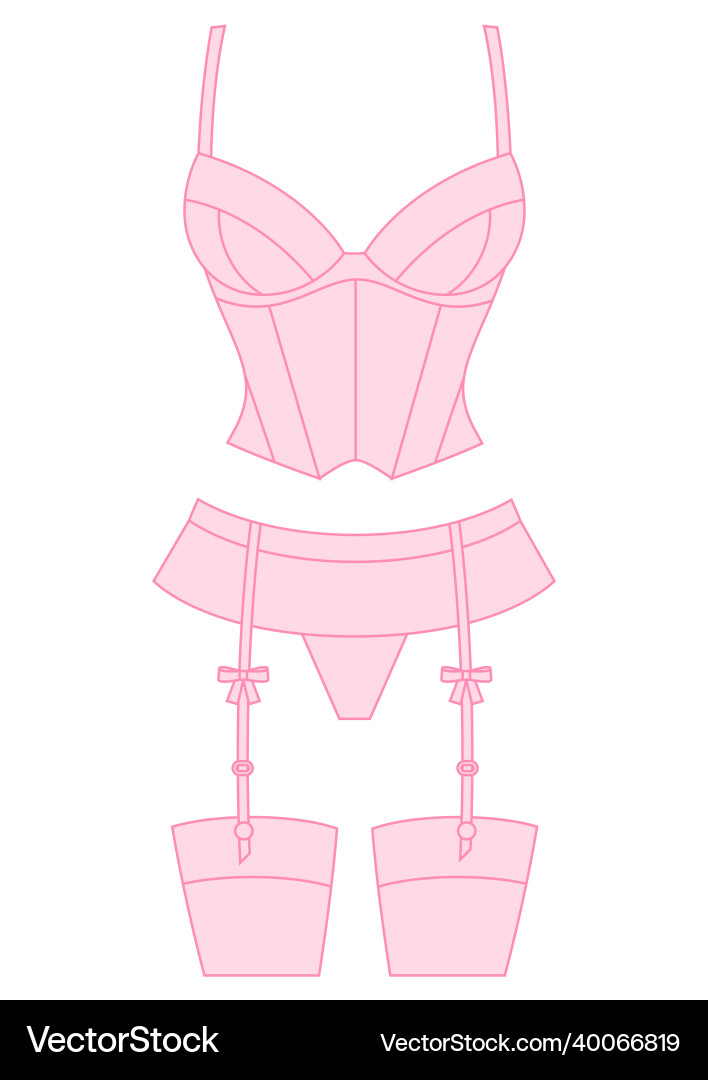 Female Bustier and Suspender Belt – Royalty-Free Vector