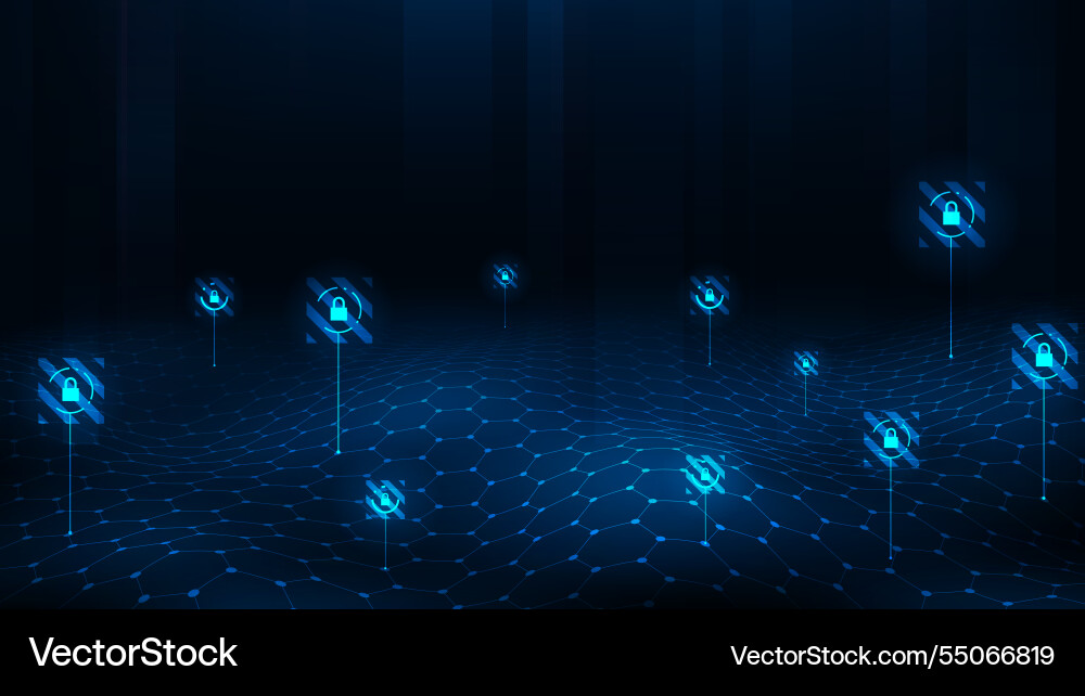 Futuristisches Big Data Security Verbindungskonzept Futuristisches Big Data Security Verbindungskonzept vektorbild