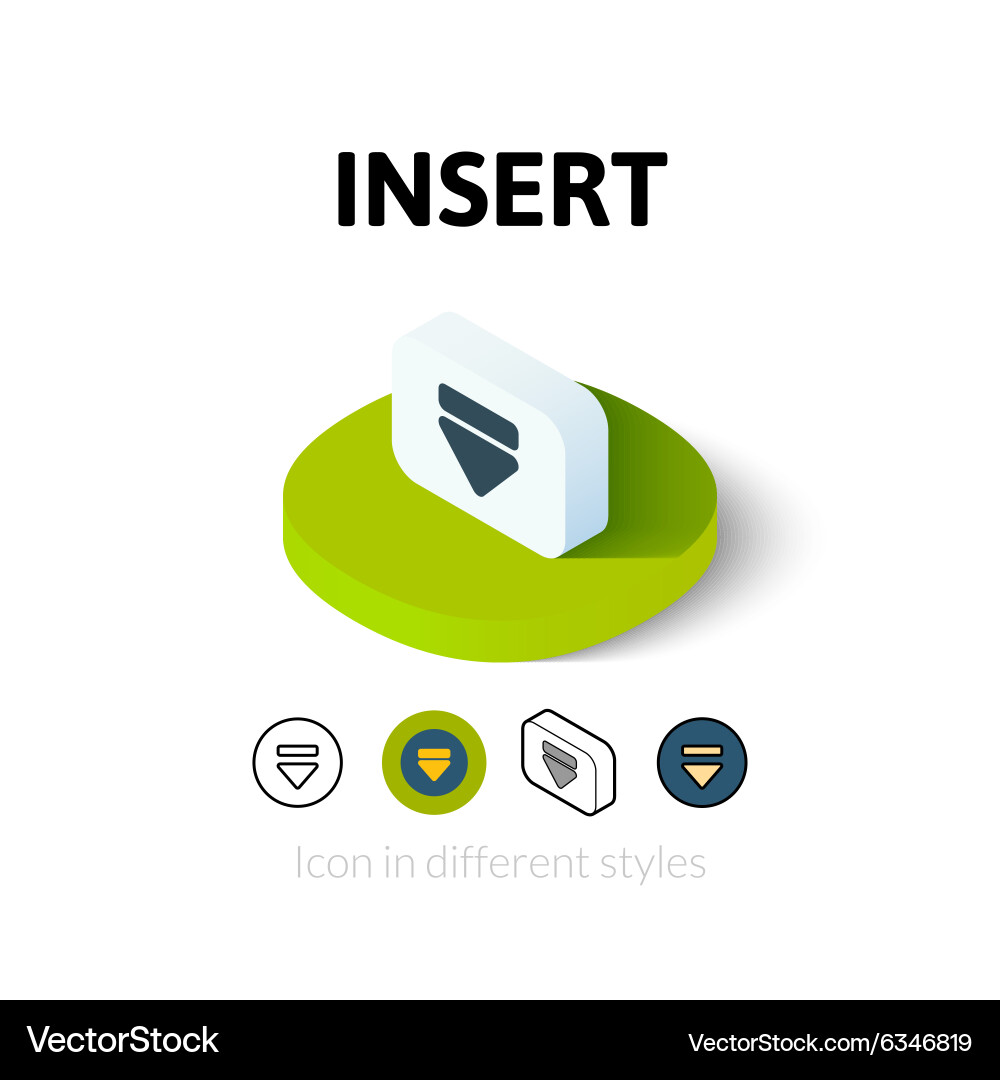 Insert icon in different style Vector Image