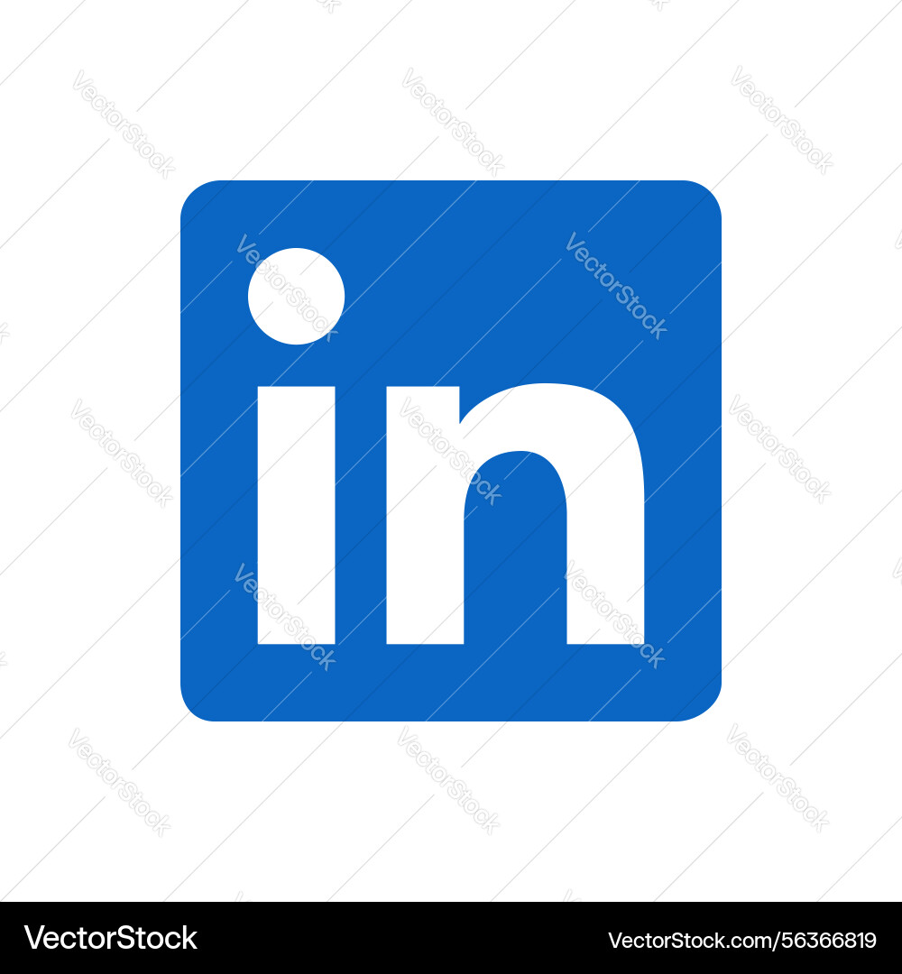 LinkedIn Logo - App Icon Editable – Royalty-Free Vector | VectorStock, image size:1000x1080
