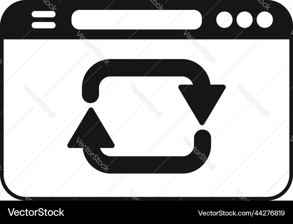 Repost web page icon simple chart Repost web page icon simple chart vector image