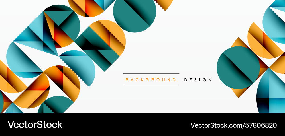 Abstract geometric shapes overlap creating vector image