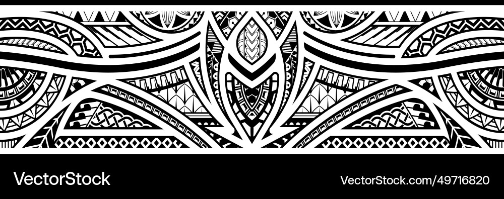 Abstract polynesian ethnic pattern Royalty Free Vector Image