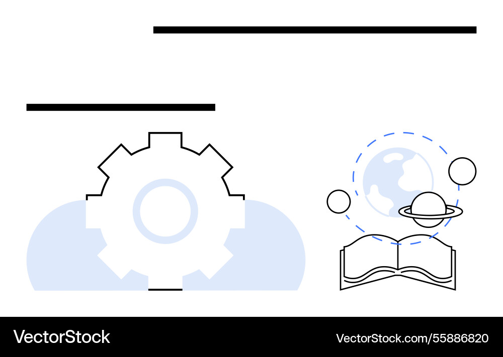 Knowledge integration with technology and global Knowledge integration with technology and global vector image