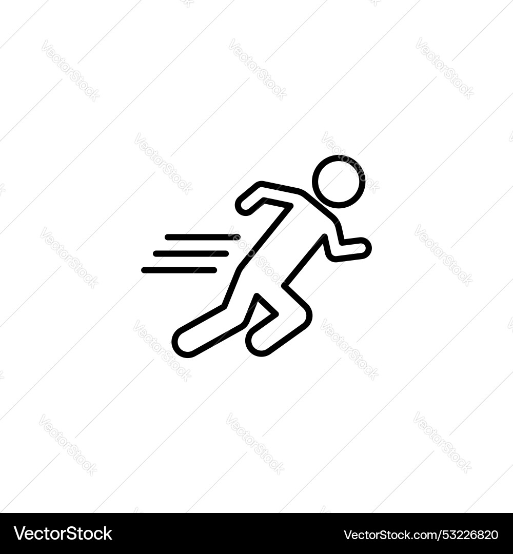 Man fast run icon set runner and speed motion Man fast run icon set runner and speed motion vector image