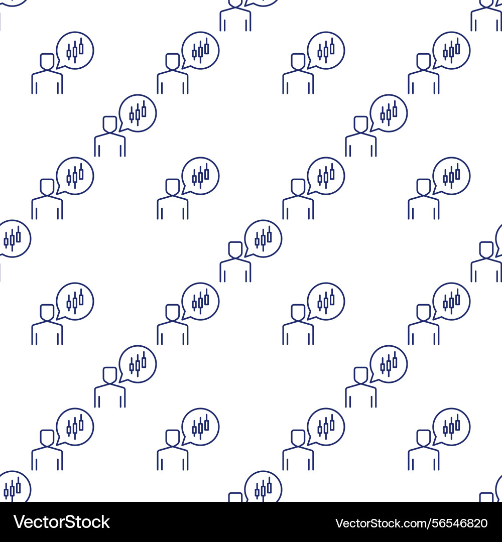 Man with candlestick pattern in speech bubble Man with candlestick pattern in speech bubble vector image