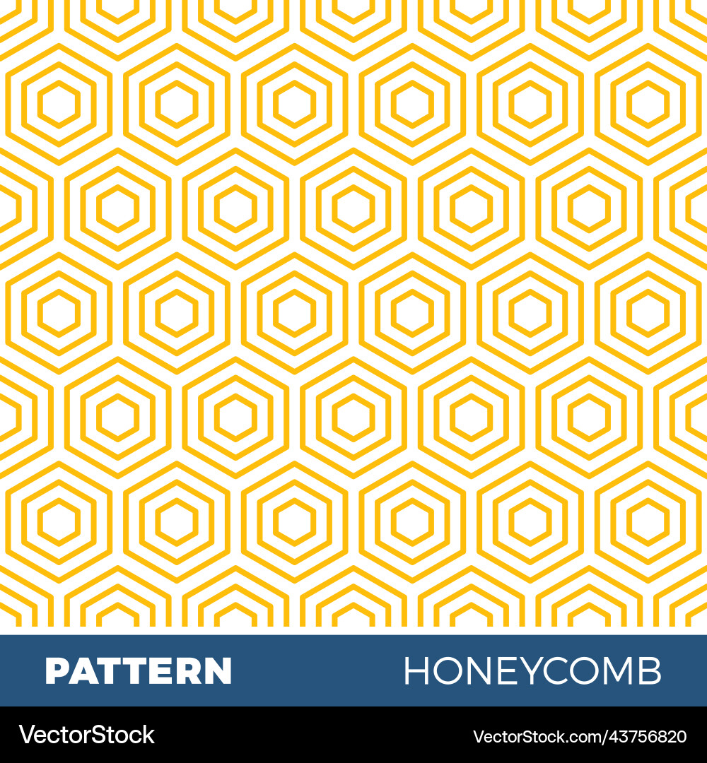 Seamless geometric pattern with honeycombs vector image