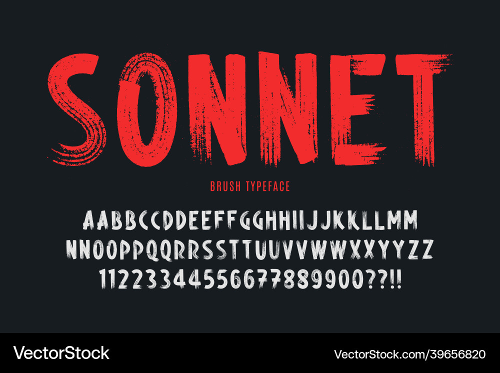 Stilvolle Bürste lackiert ein Großbuchstaben Stilvolle Bürste lackiert ein Großbuchstaben vektorbild