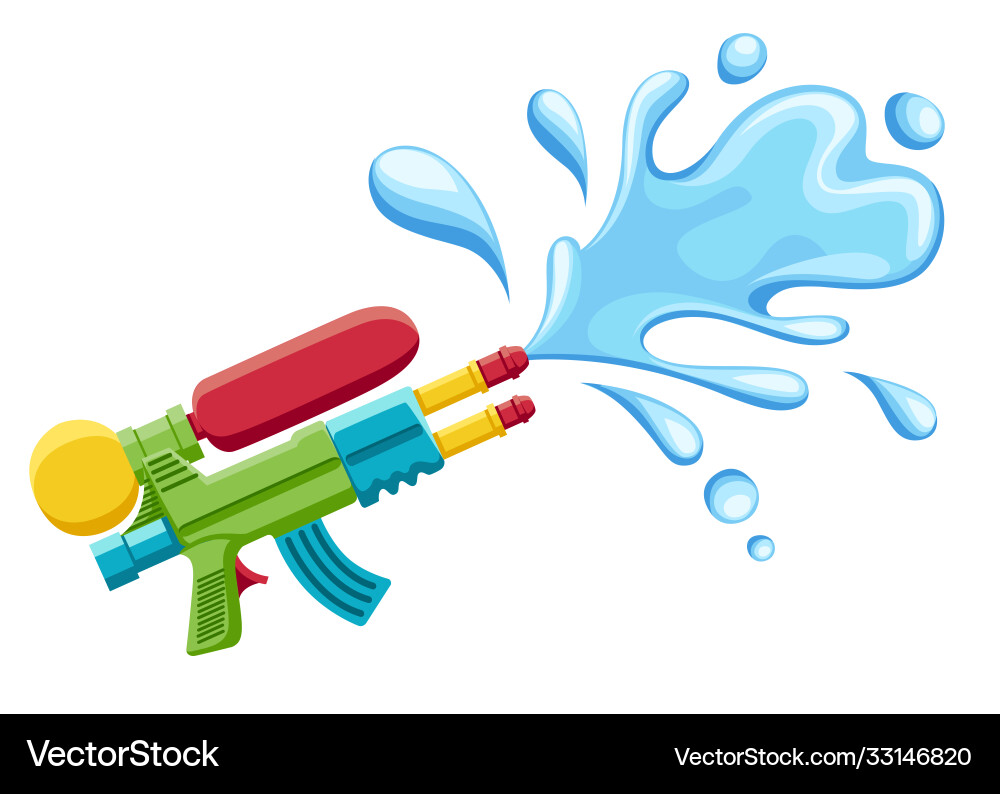 Water Gun Toy - Summer Fun Vector Image