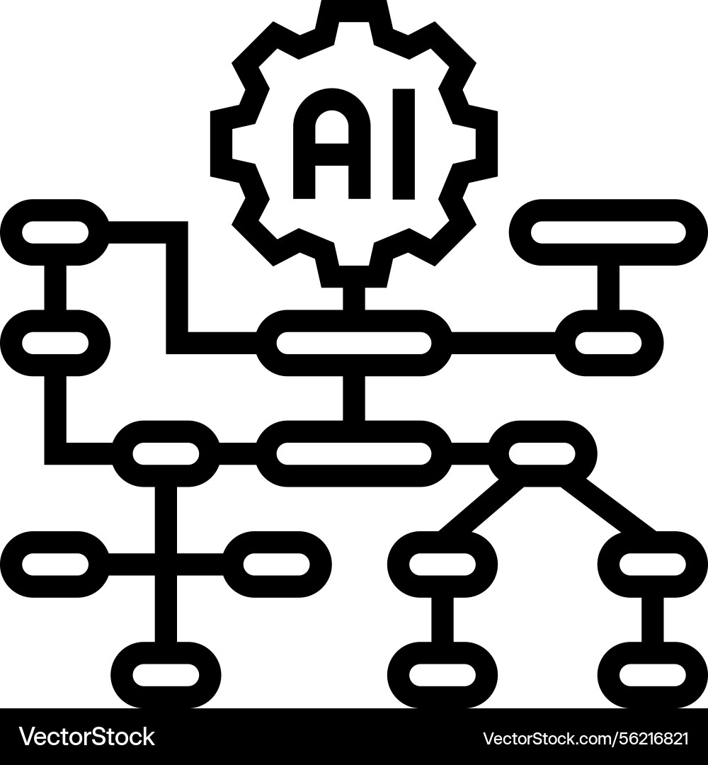 Algorithm transparency line icon Algorithm transparency line icon vector image