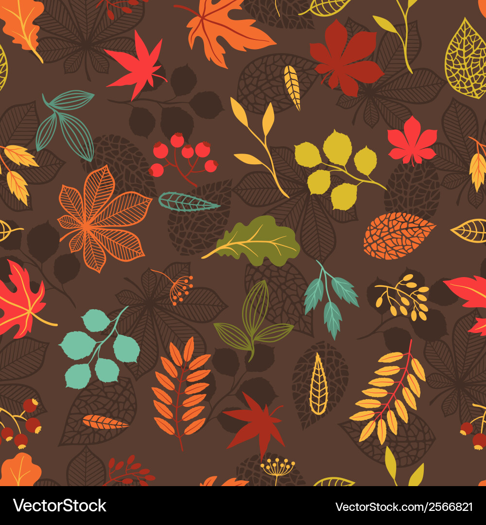 Autumn Leaf Pattern Vector Image
