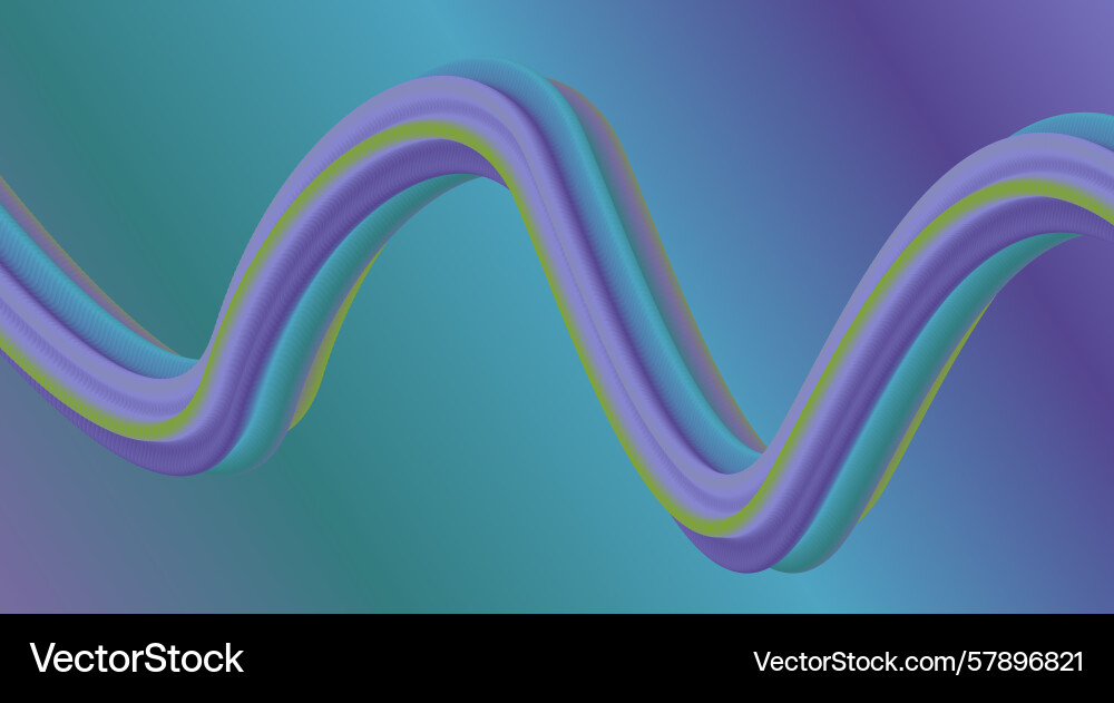Blend 3d flowing gradient blue color background Vector Image
