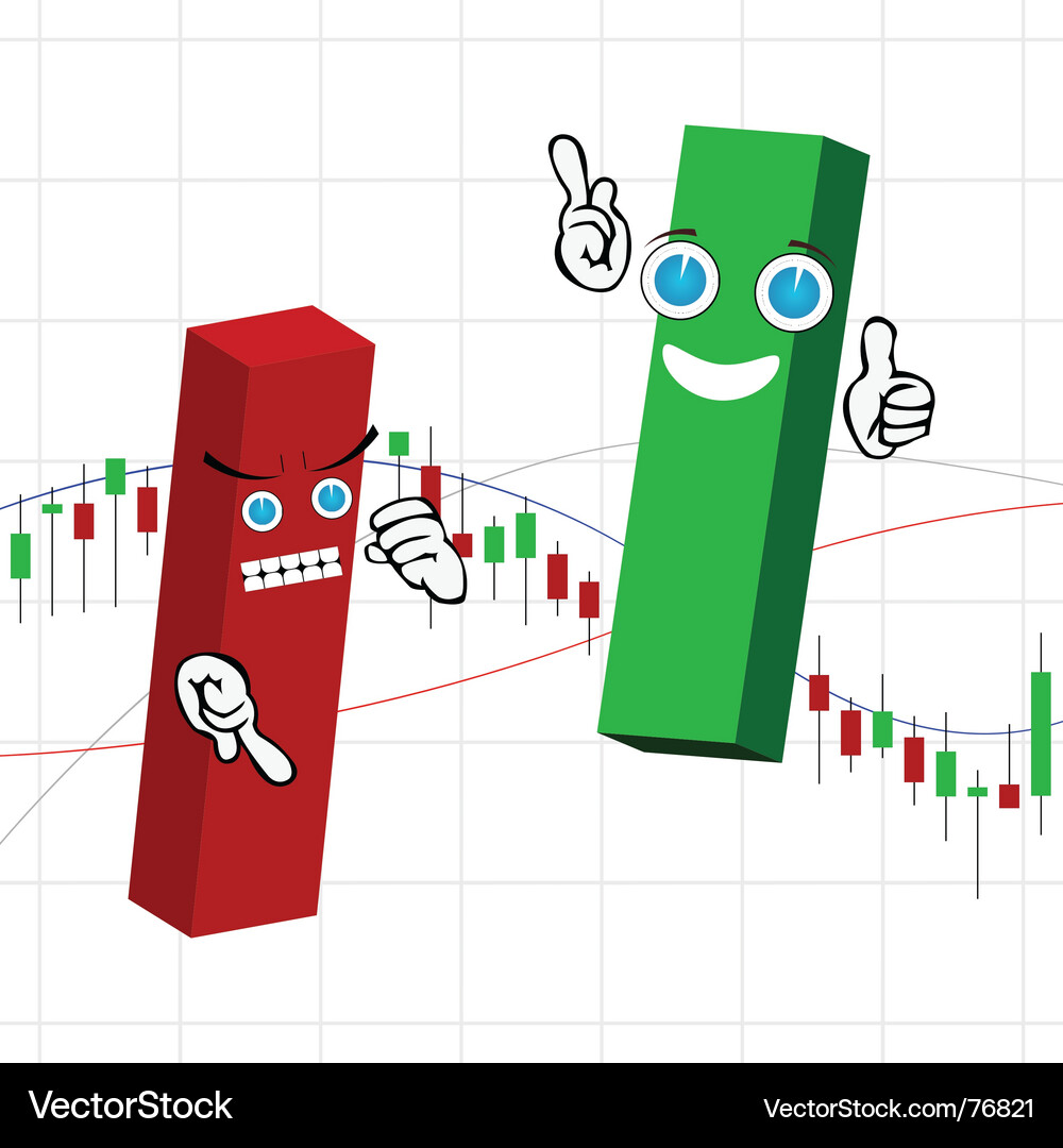 Candlestick Chart - Trading Analysis Vector Image