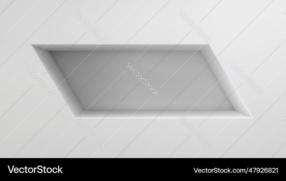 Empty rectangular niche mockup Vector Image