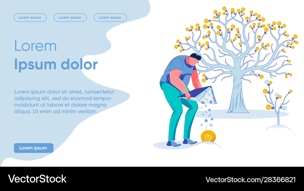 Flat bright idea transplant technology cartoon Flat bright idea transplant technology cartoon vector image