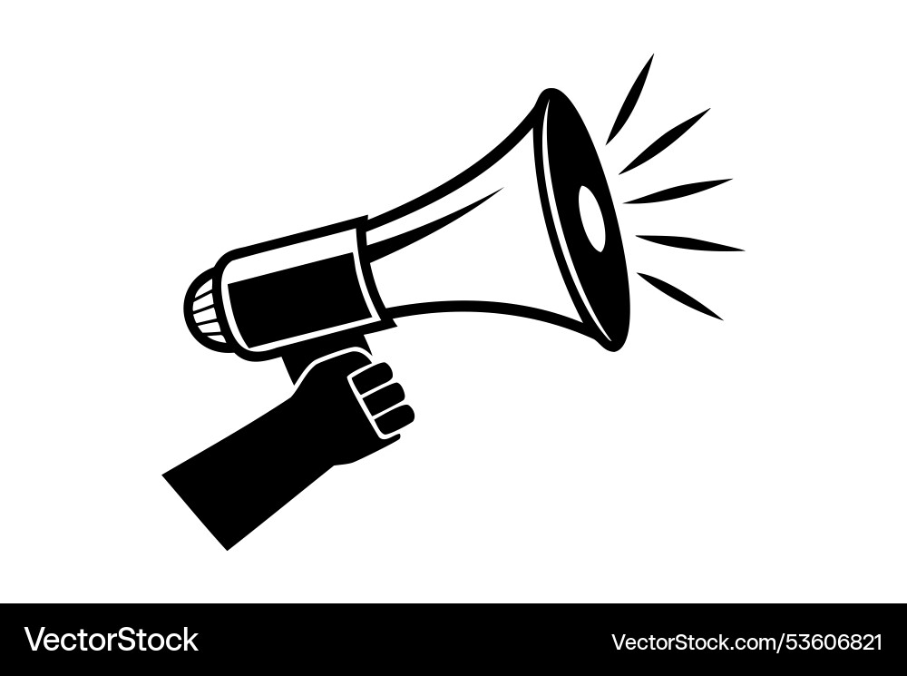 Megaphone icon amplifying your message Vector Image