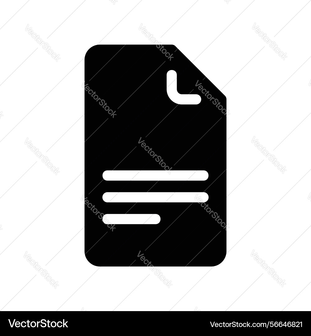 Paper file with lines symbolizing written content Paper file with lines symbolizing written content vector image