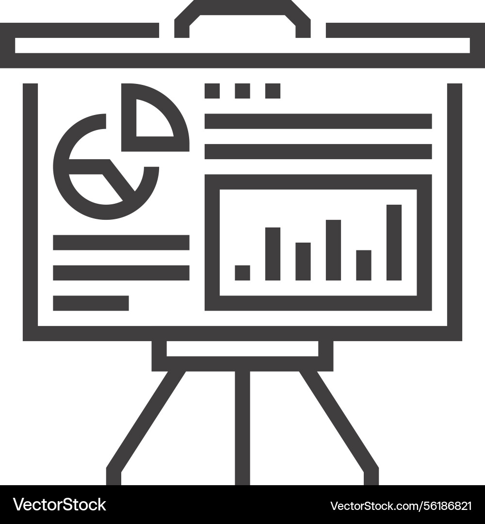 Presentation flat line web icon Presentation flat line web icon Vector Image