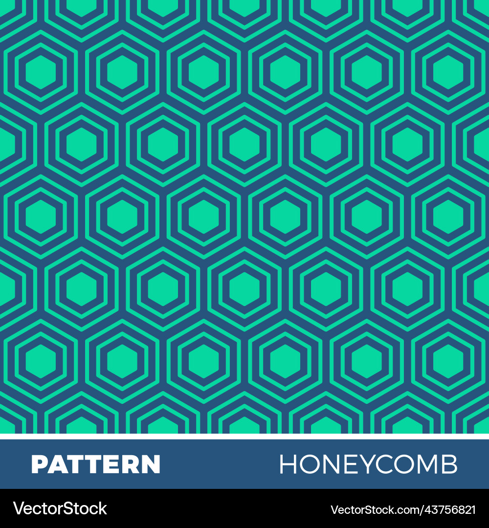 Seamless geometric pattern with honeycombs vector image