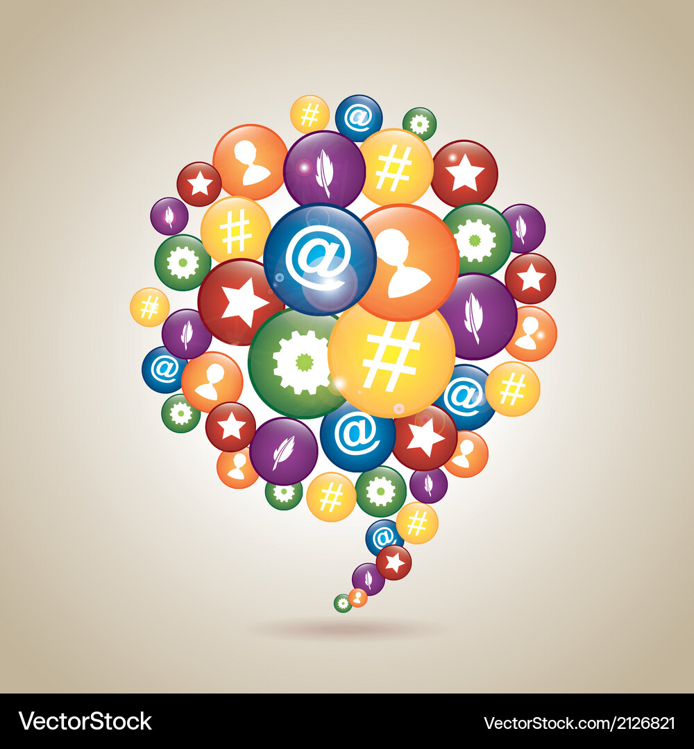 Web icons clouds over beige background Vector Image