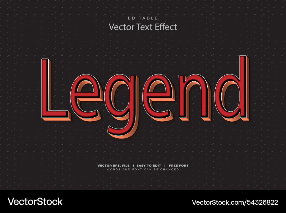 3d text effect editable 3d text effect editable Vector Image