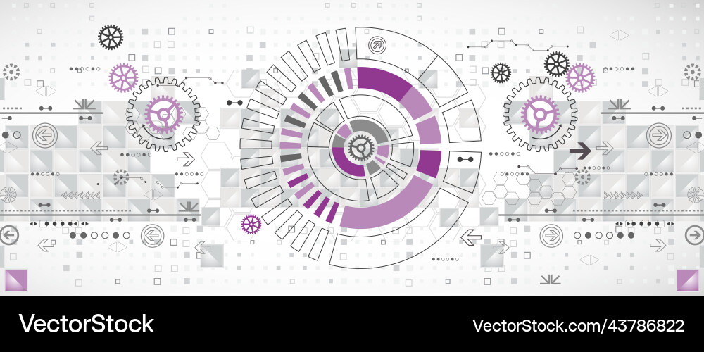 Abstract background circle technology or science vector image