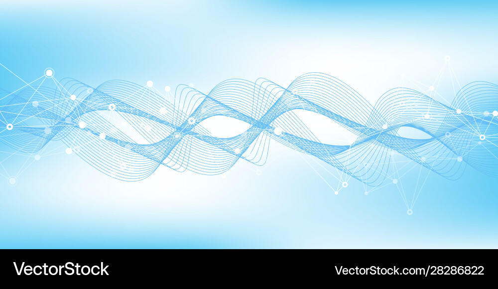 Big genomic data visualization dna helix Big genomic data visualization dna helix vector image