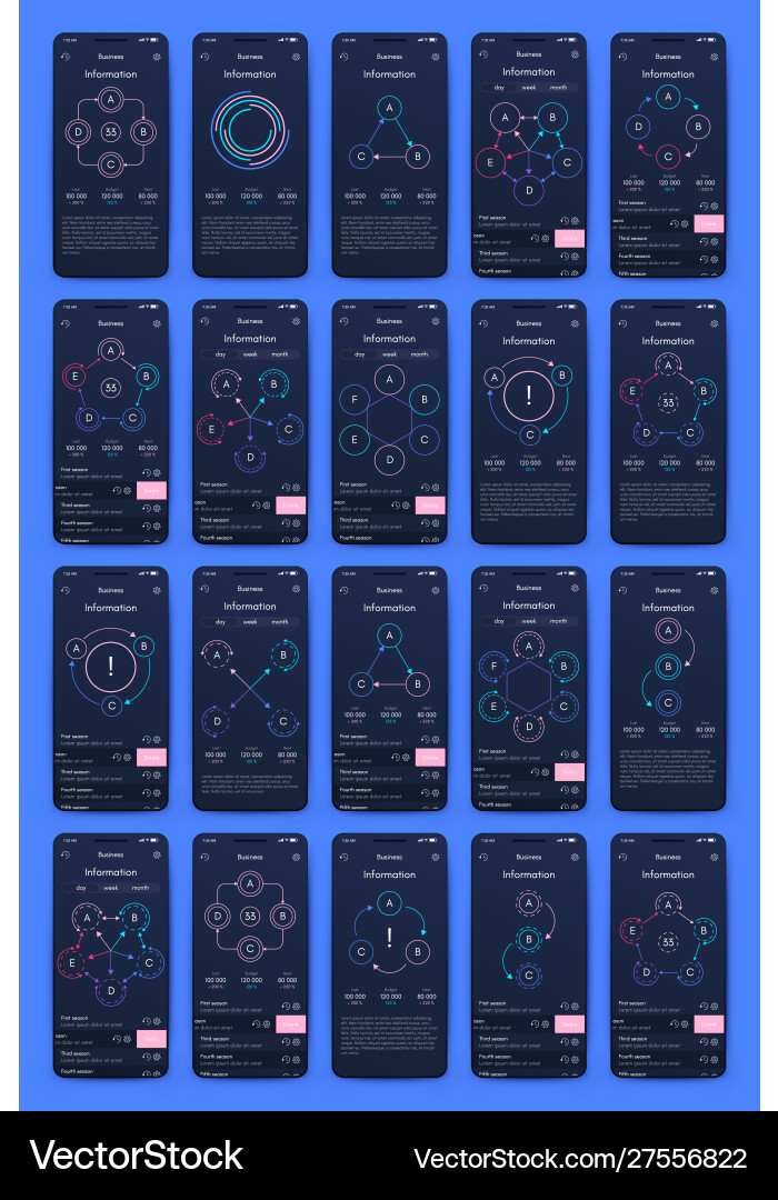 Different ui ux gui screens and flat web icons Different ui ux gui screens and flat web icons vector image