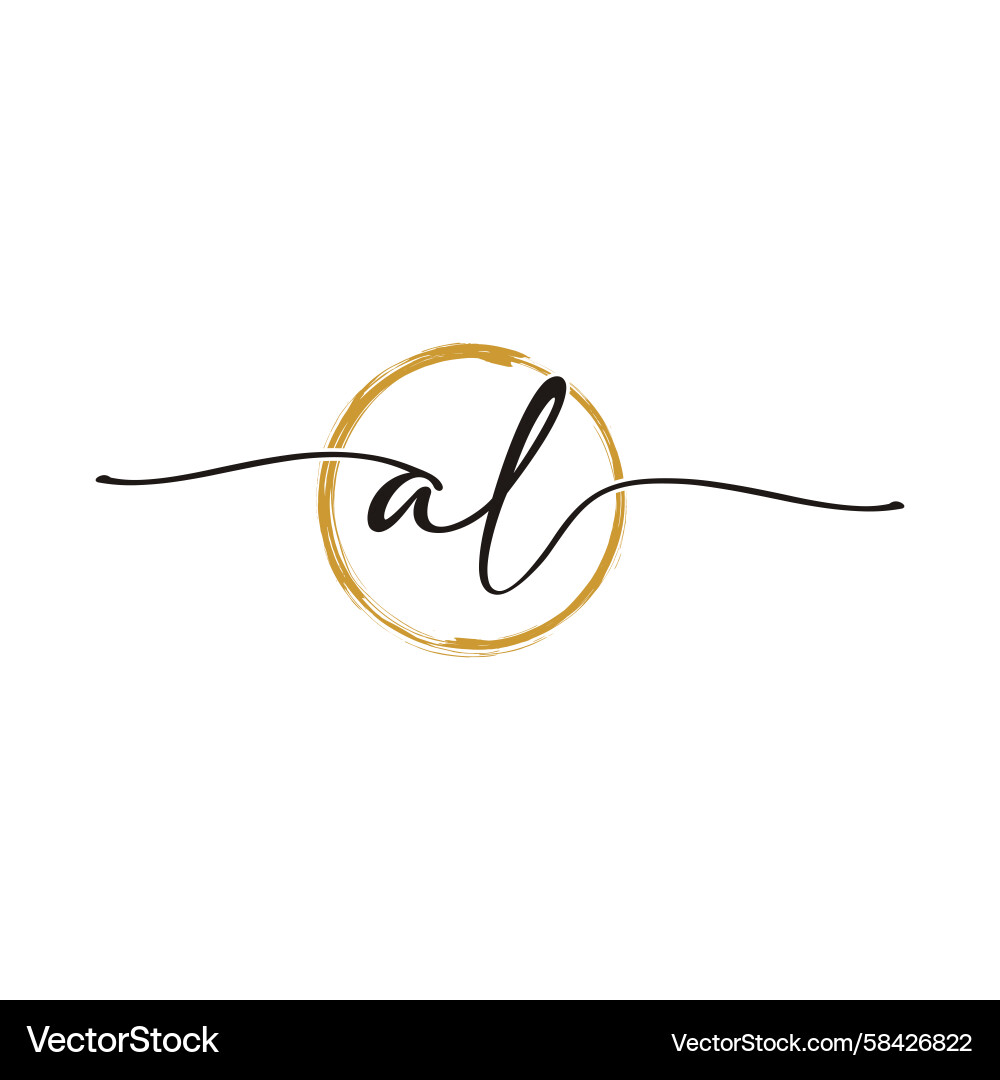 Elegant L Initial Logo Template Vector Image